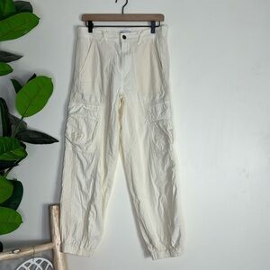 Urban Outfitters Lightweight Cream‎ Cargo Jogger Pants Size 6